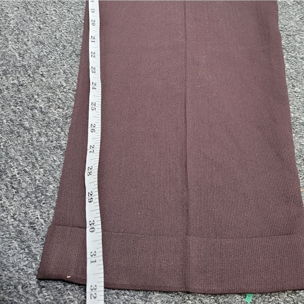 VINTAGE 80s brown high waisted dark academia‎ wide leg trouser pants M - Picture 12 of 12
